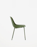 Silla de exterior Quinby con patas de acero verde Silla de exterior Quinby con patas de acero verde