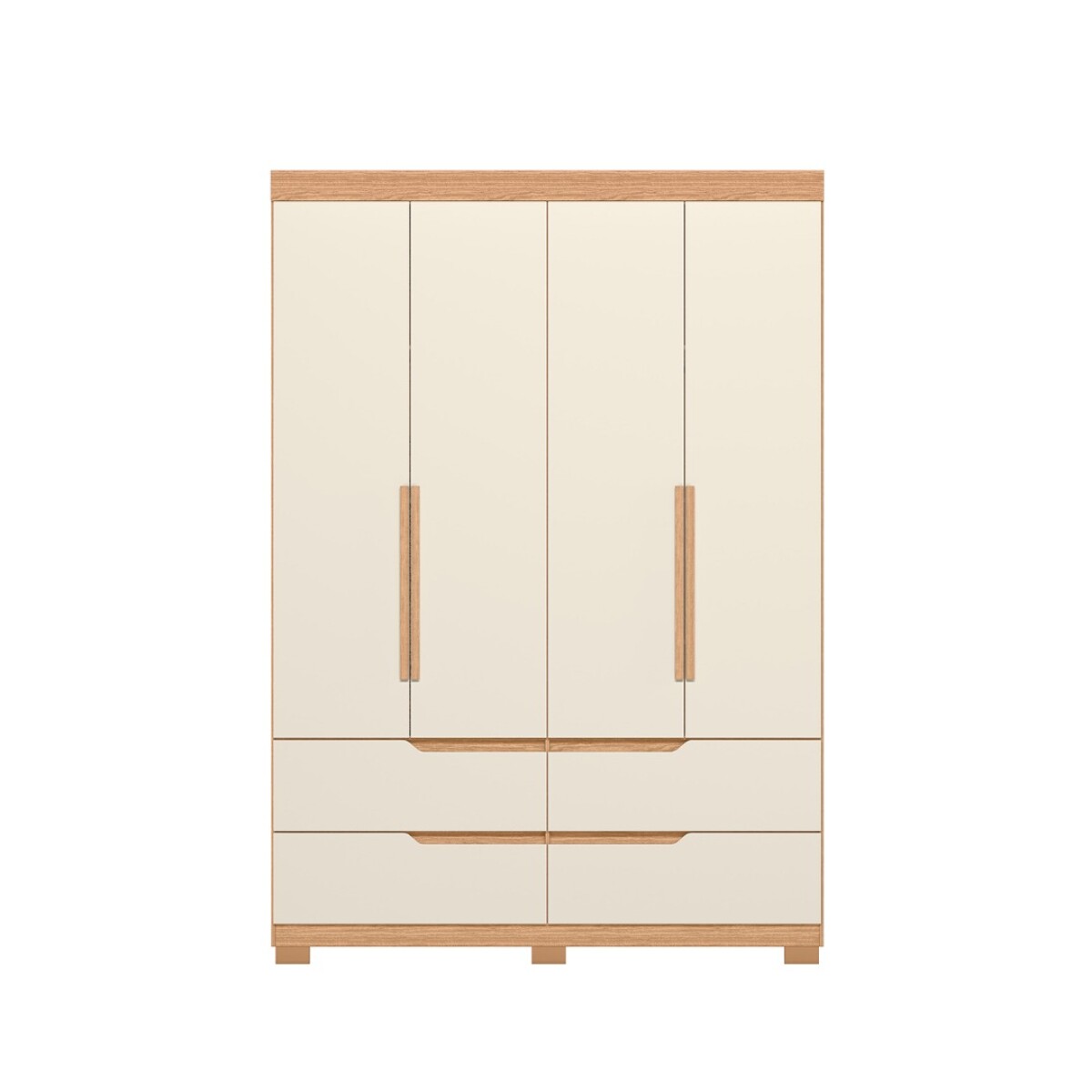 Ropero 4 puertas 4 cajones - Doble - Beage 