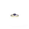 Anillo de oro amarillo 18k con brillantes y zafiro N8828 Anillo de oro amarillo 18k con brillantes y zafiro N8828