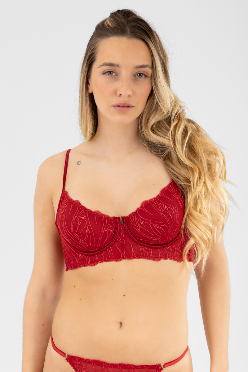 Soutien con aro amapola - Rojo 