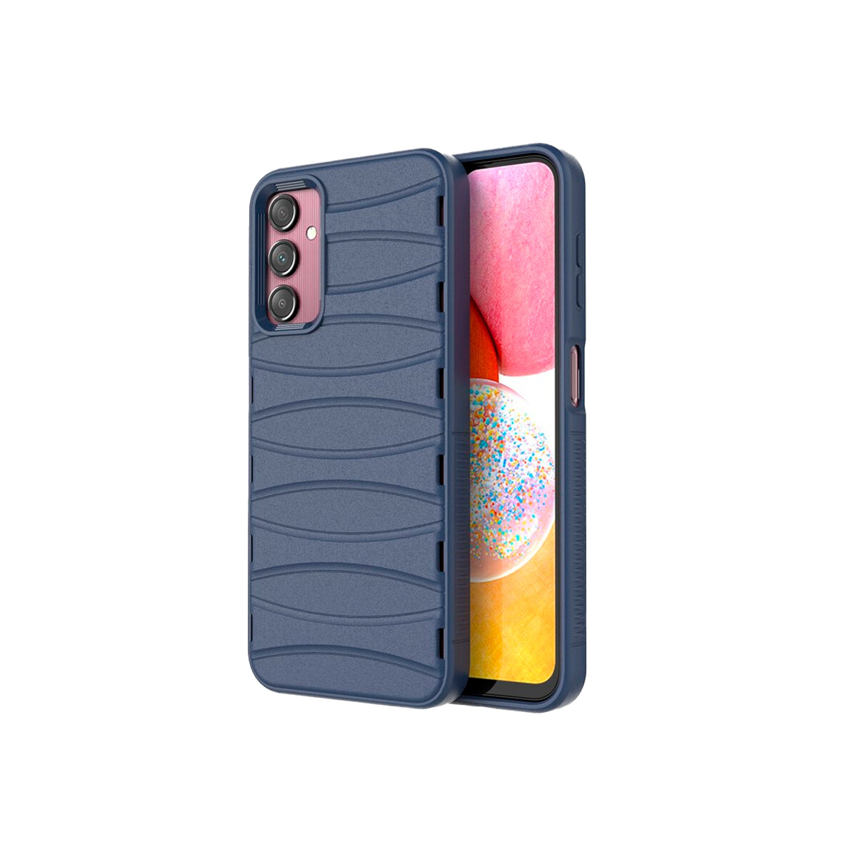 Protector rígido Samsung Galaxy A14 4G/5G texturado color azul 