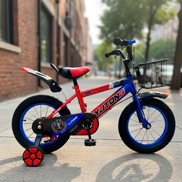 Bicicleta Infantil Yjtong R16 Canasto Parrilla Guardabarros Rojo 1