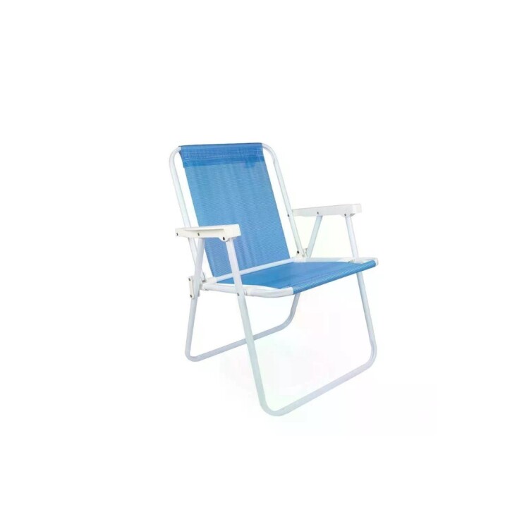 SILLA REPOSERA ALTA MOR ACERO AZUL