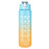 Botella De Agua Deportiva 750ml Motivacional Hidratacion Fit Variante Color Azul