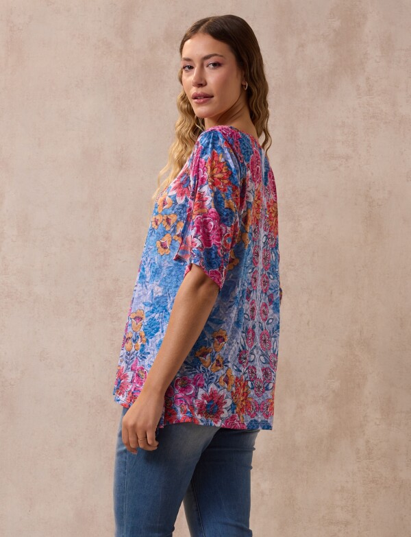 Blusa Brillos MULTI/AZUL