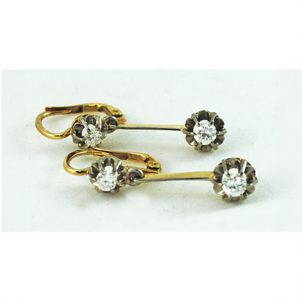 Caravanas Oro 18K Y Brillantes Caravanas Oro 18K Y Brillantes
