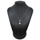Colgante en oro 18k blanco con perla gris y brillantes Colgante en oro 18k blanco con perla gris y brillantes