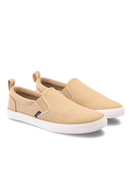 ZAPATO DE TELA SIN CORDONES Beige