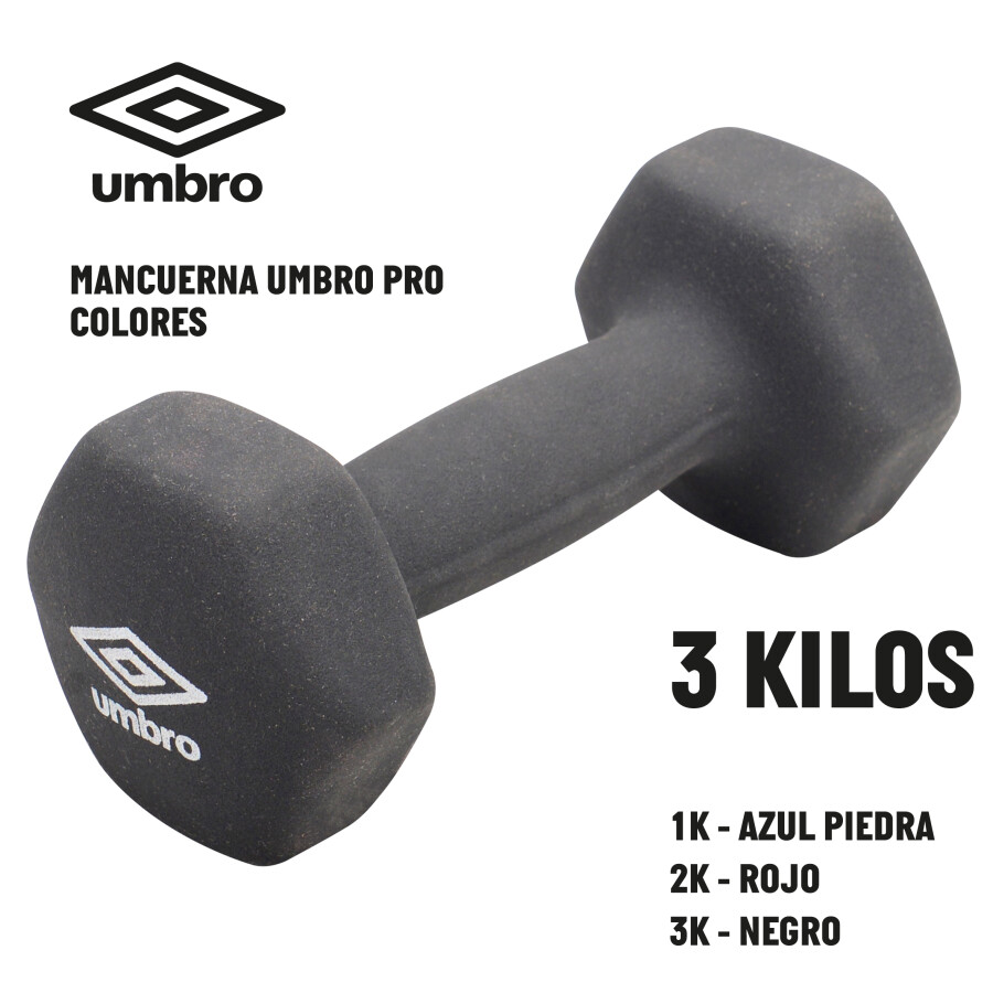 Mancuerna Umbro 3 kg Negro