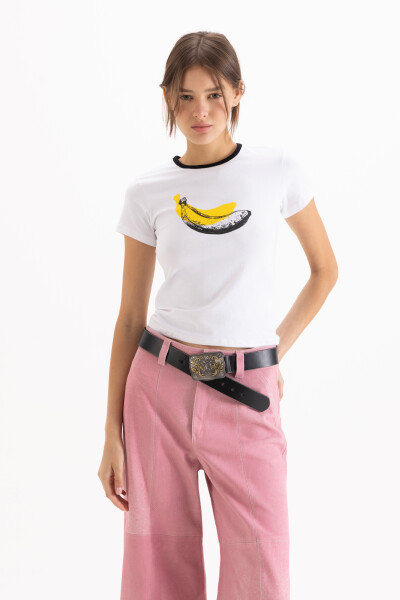 REMERA BANANA Blanco