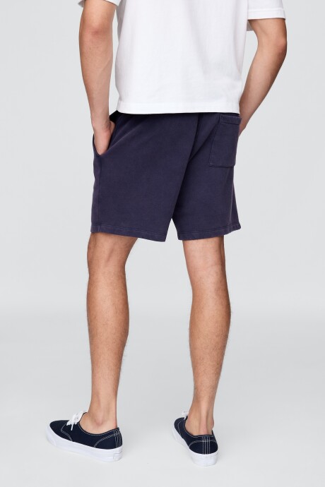 Short Sin Felpa Logo Gap Hombre Navy Uniform