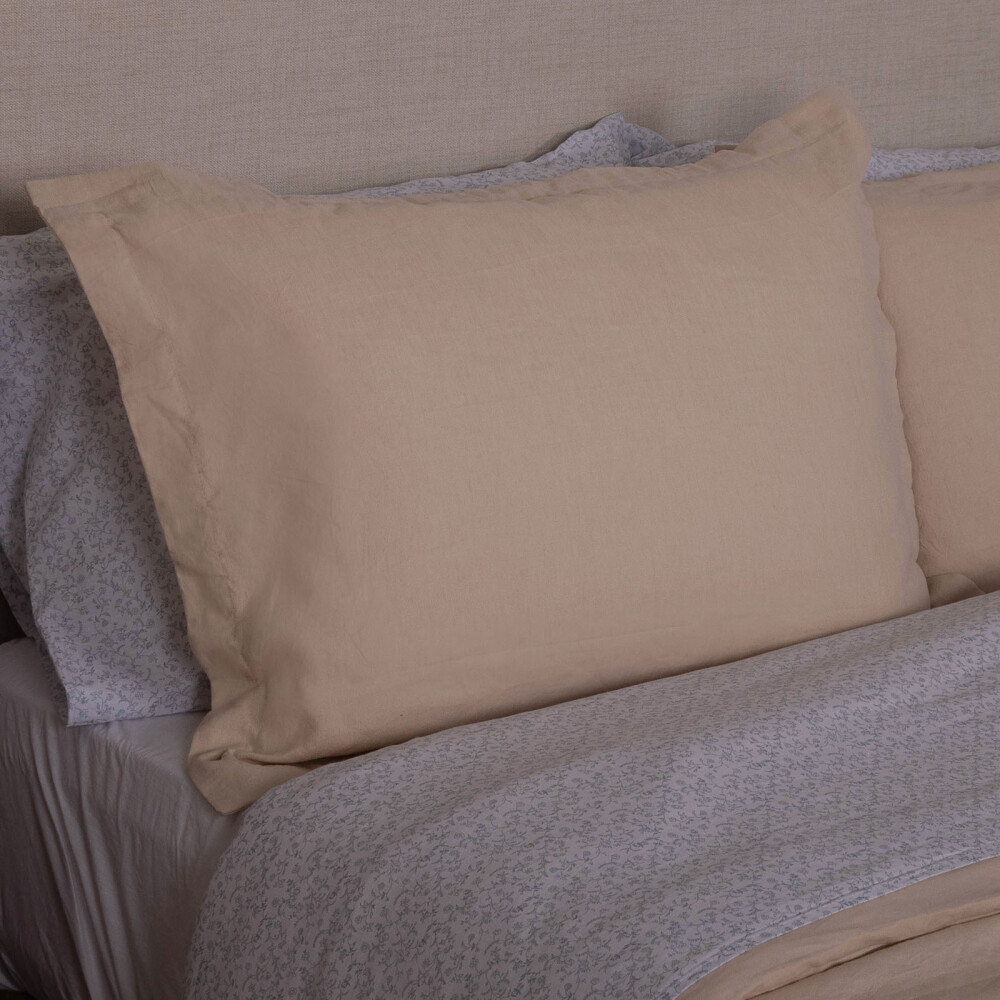 FUNDA NÓRDICA QUEEN LINO-Y-ALGODON NATURAL-BEIGE LINEN COTTON ARENA