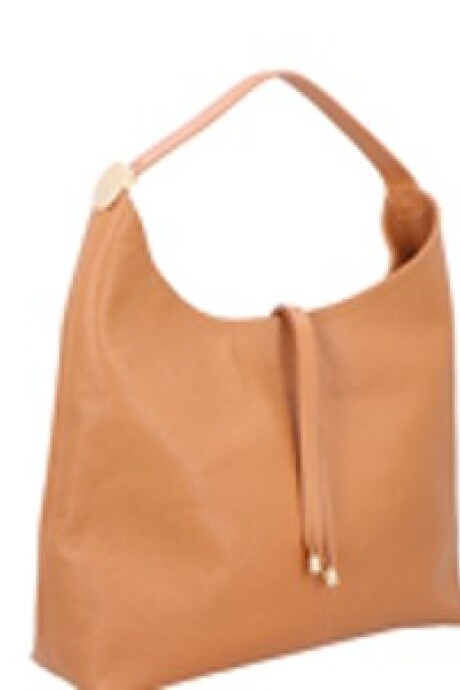 Cartera grande de gamuza Lina Caramelo