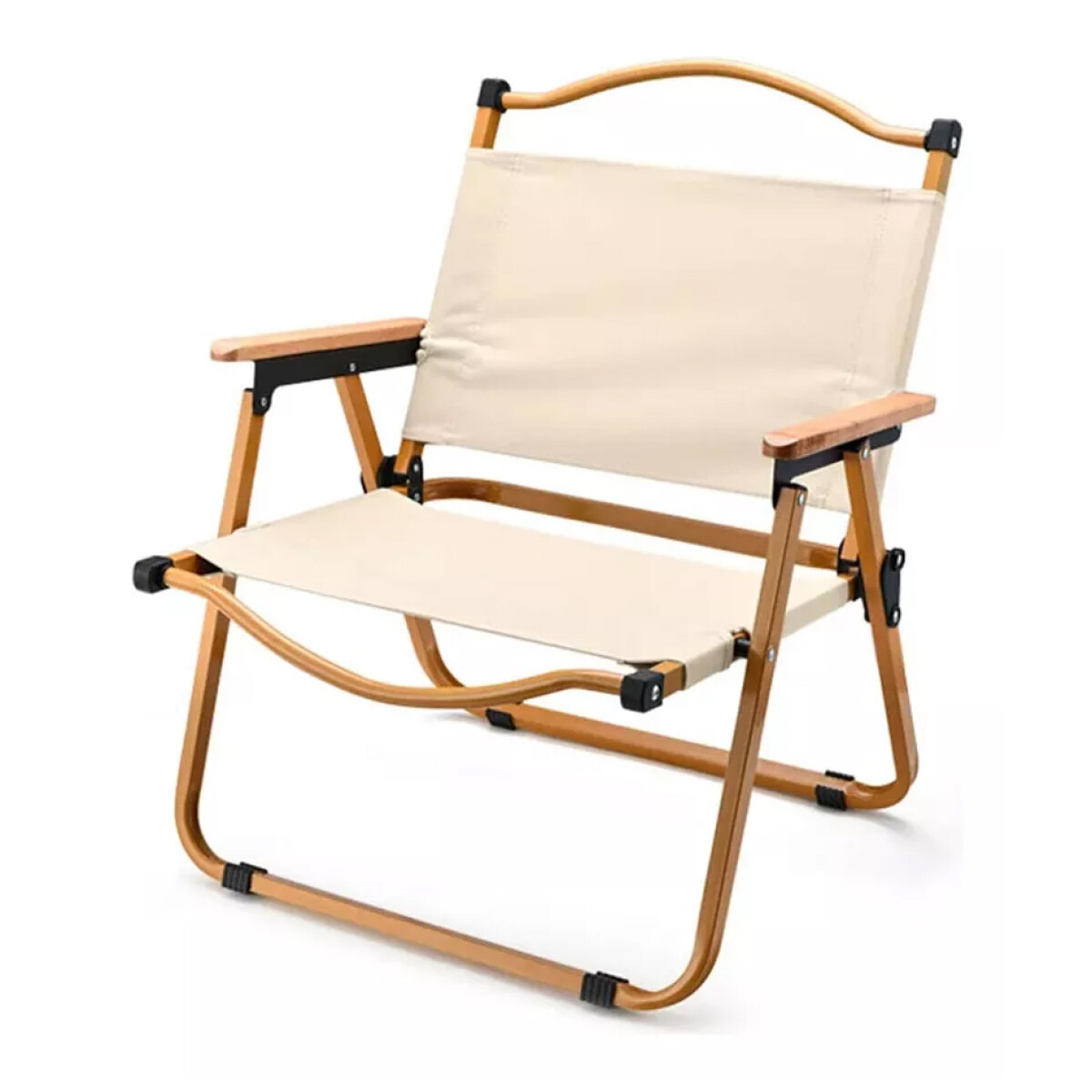 Silla Plegable Outdoor Camping Reforzada Acero/Tela Oxford | Beige P 