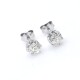 Caravanas oro 18k blanco y brillantes Caravanas oro 18k blanco y brillantes