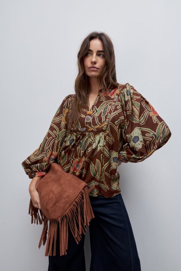 BLUSA FARA Chocolate