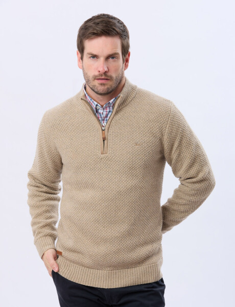BUZO TEJIDO TEXTURADO Beige