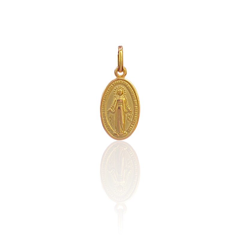 Dije Virgen Milagrosa-Oro bajo-Sin piedra-CP8625 Sinpiedra
