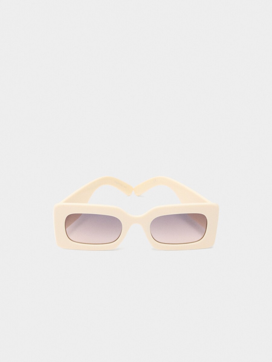 Gafas De Sol Rectangulares beige
