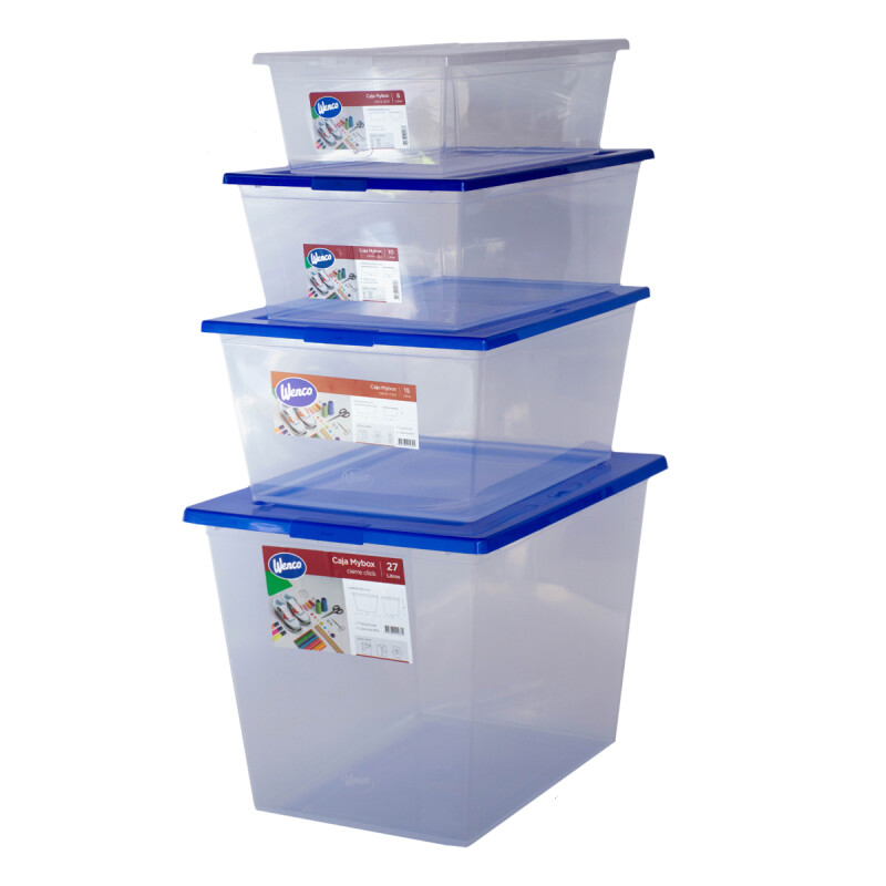 Caja organizadora 10 lts Mybox TRANSPARENTE