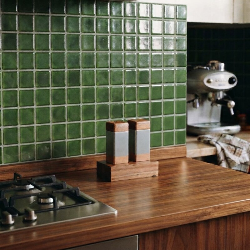 Azulejos adhesivos para cocina baño diseño mosaico Verde