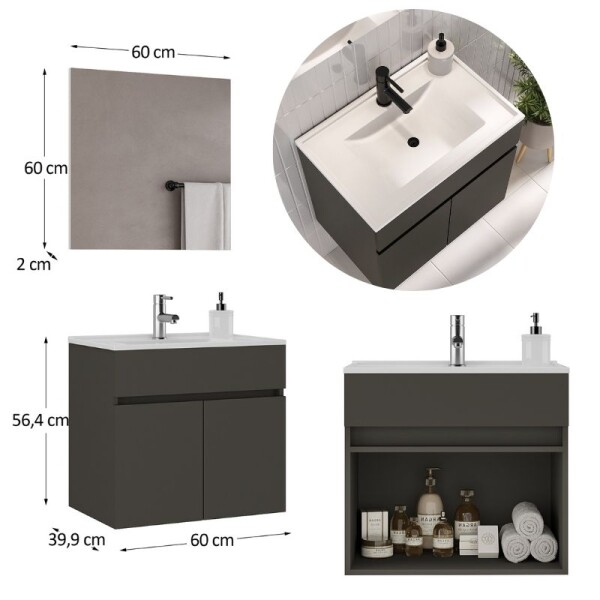 BAÑO COMPLETO N°6 INODORO + MUEBLE DE BAÑO 60 CM CON ESPEJO + BARRAL + GRIFERIA + CERAMICA DE PISO Y PARED BAÑO COMPLETO N°6 INODORO + MUEBLE DE BAÑO 60 CM CON ESPEJO + BARRAL + GRIFERIA + CERAMICA DE PISO Y PARED