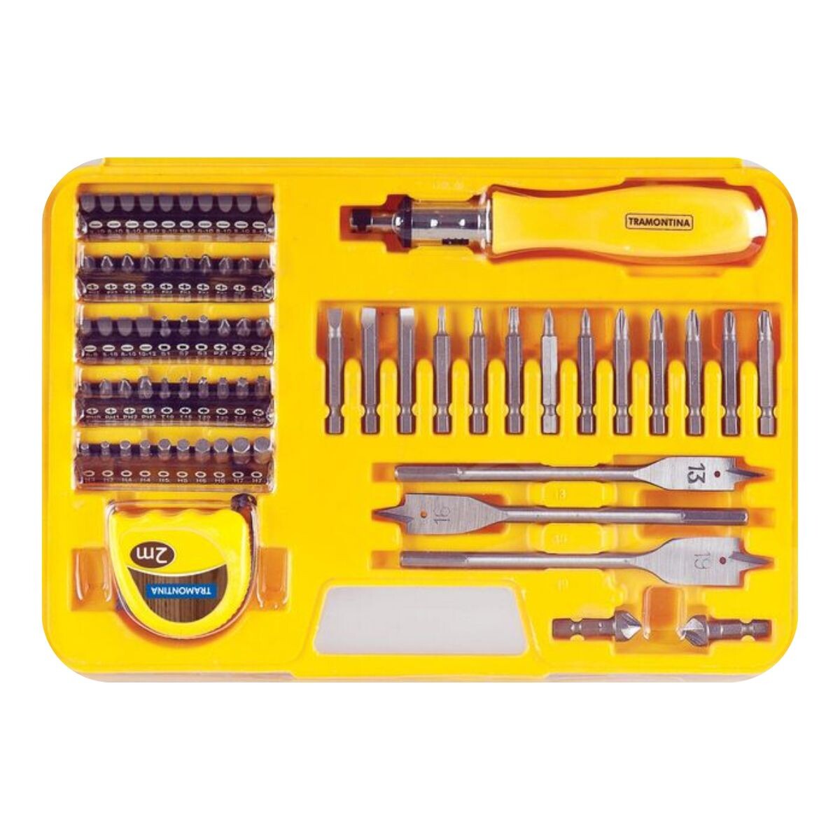 MALETIN CON MECHAS Y PUNTAS 110PCS TRAMONTINA Maletin Con Mechas Y Puntas 110pcs Tramontina