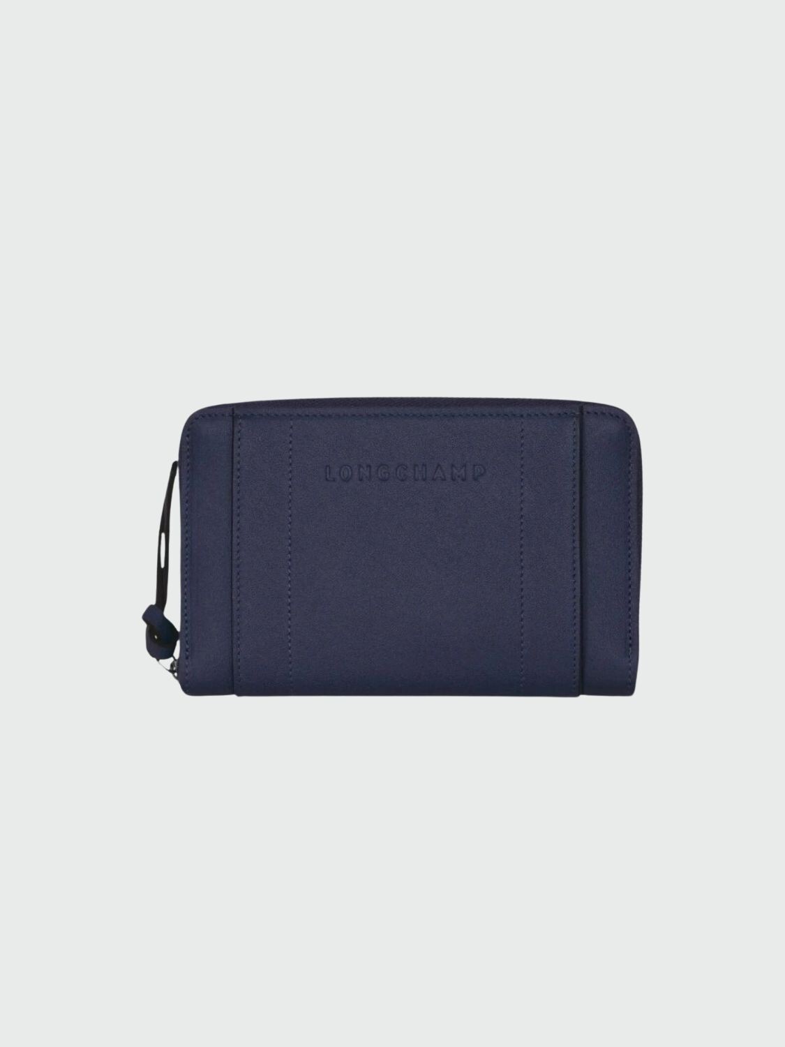 Longchamp -Billetera clásica de cuero Le pliage cuir Azul