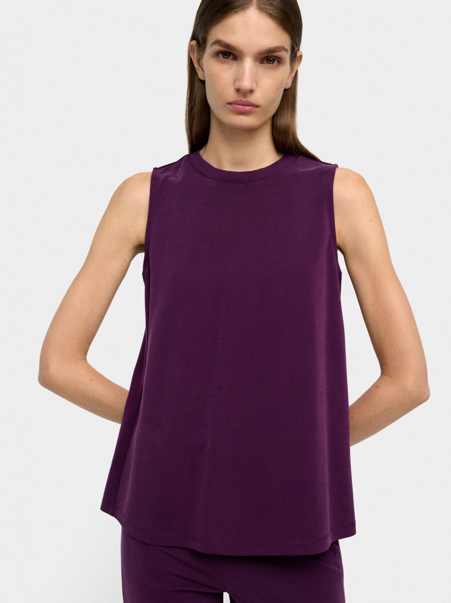 Top Fluido Liso - burdeos 