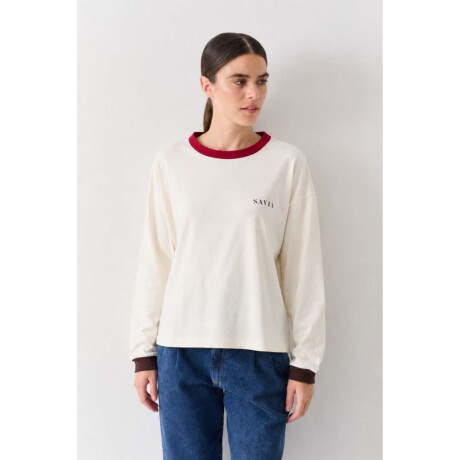 Preventa Tshirt Savia Contrast Crudo
