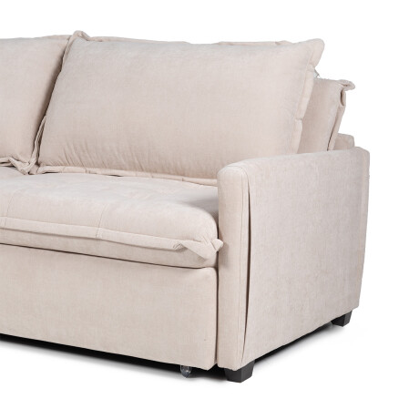 Sofá Cama Oliver - Tela Microfibra 12072 (Beige)