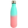 Botella térmica combinada de acero inoxidable de 500ml Verde/rosa