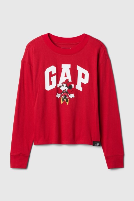 Remera Logo Gap Y Minnie Niña Sp Dis Fam Red