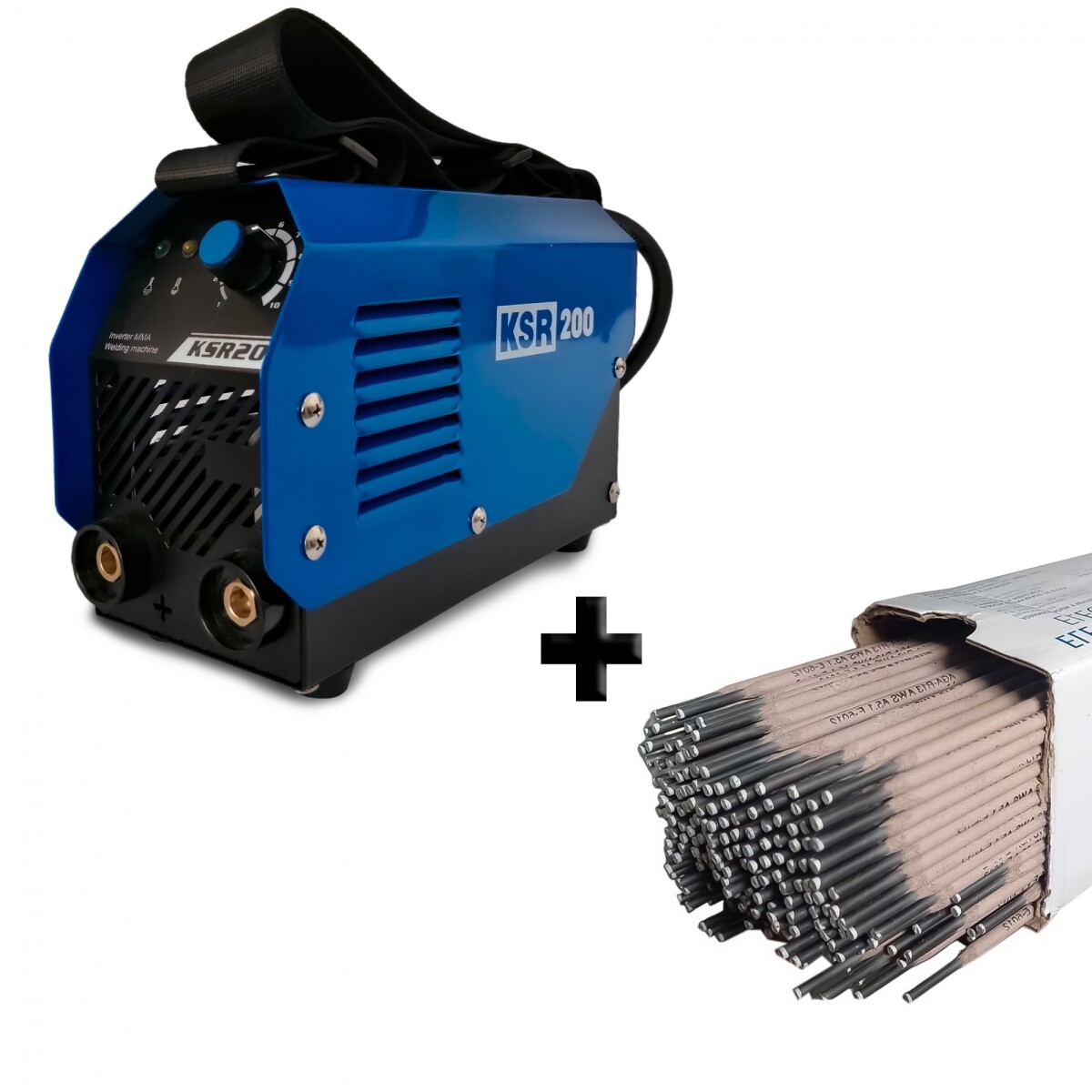 SOLDADORA INVERTER KSR 200 A + 2KG ELECTRODOS ++ - N/a 