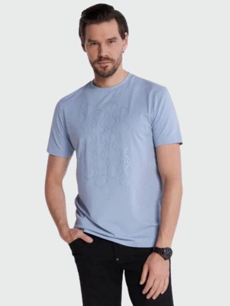 BOSS -Remera de algodón, regular fit, TEE 5 Azul Abierto