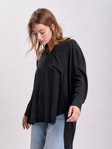Camisa lyocell Negro