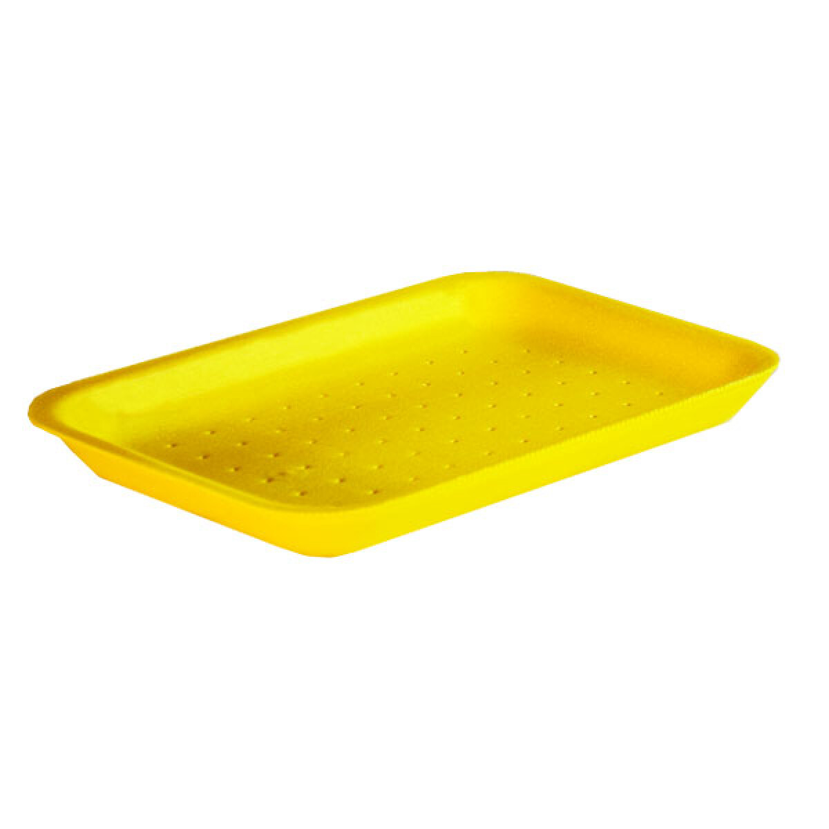BANDEJA DE ESPUMA AMARILLA ABSORBENTE/BIODEGRADABLE 21.5X14.5X2.1 CM. 