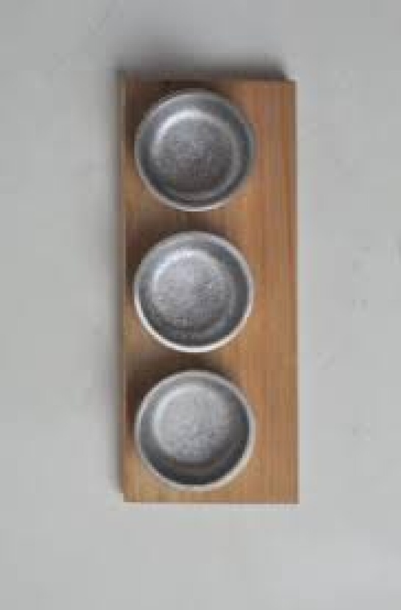 3 dips Galei aluminio c/base madera 10x23 cm Aluma 