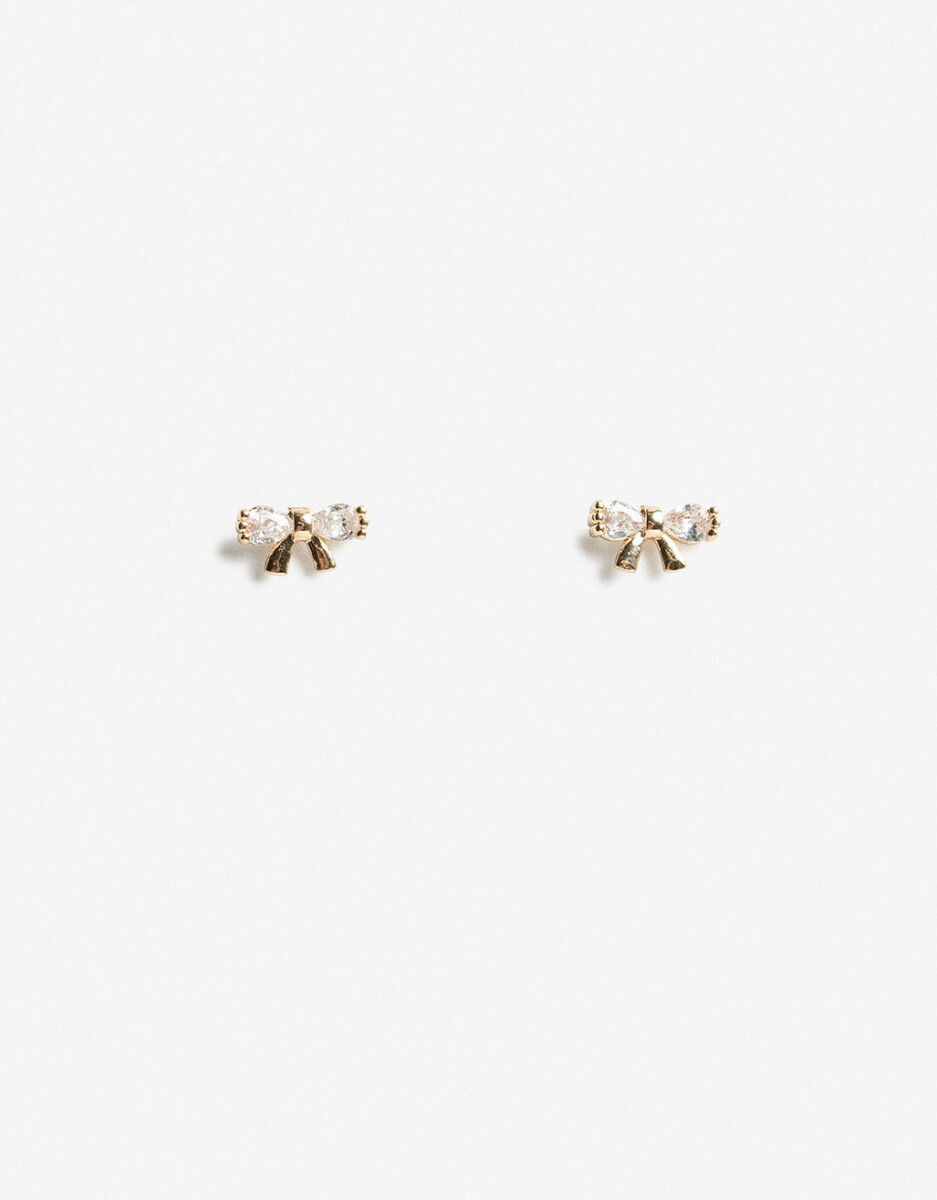 Aros Pasantes Dije Moño Con Cubic 