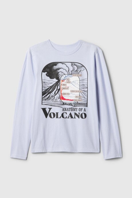 Remera Gráfico Manga Larga Niño Jet Stream Blue 337
