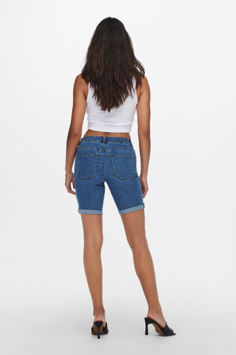 Short Sun Extra-long Medium Blue Denim