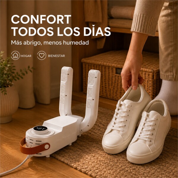 Secador Eléctrico de Calzado 150W con Temporizador BLANCO