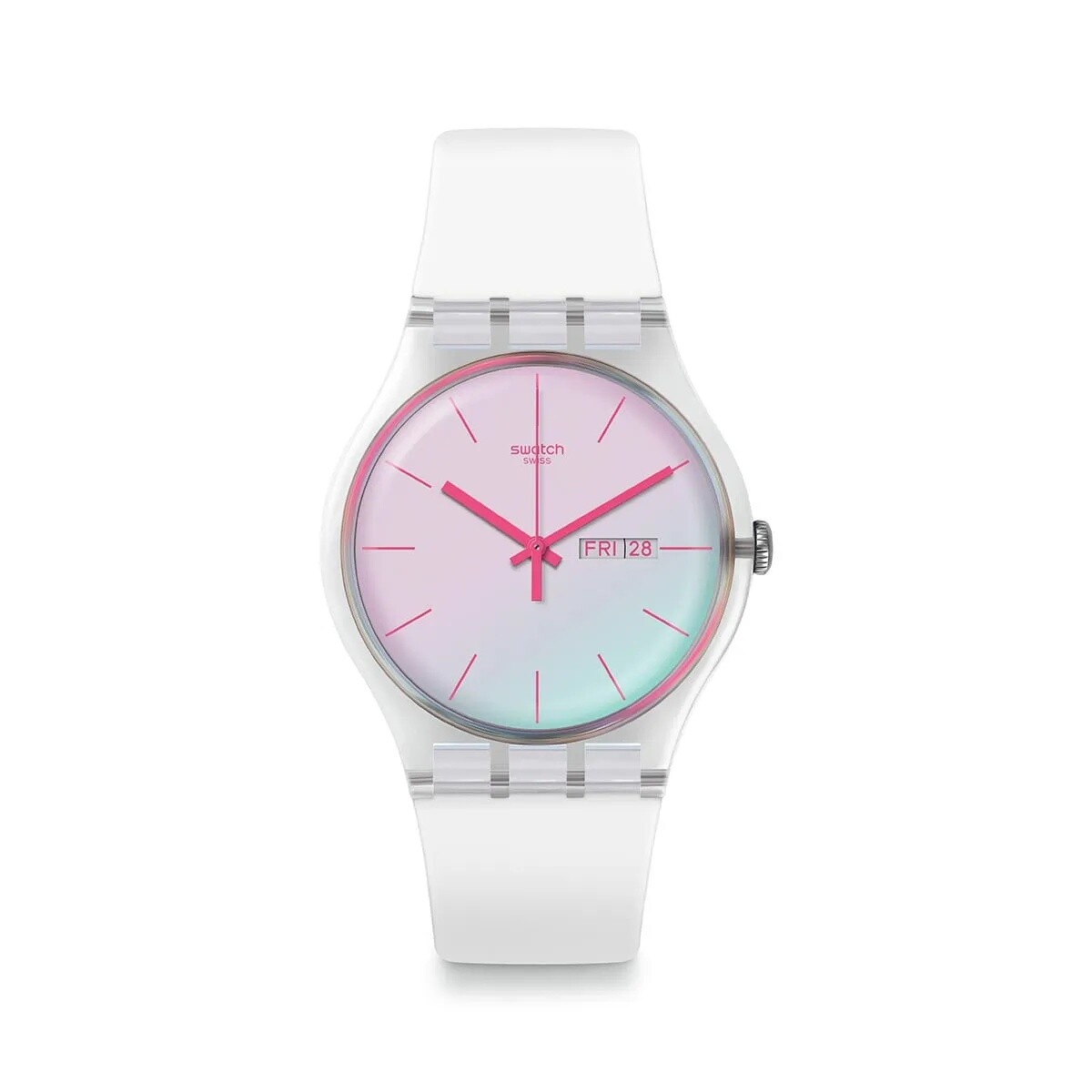 Reloj Swatch So29k704 Polawhite De Silicona 