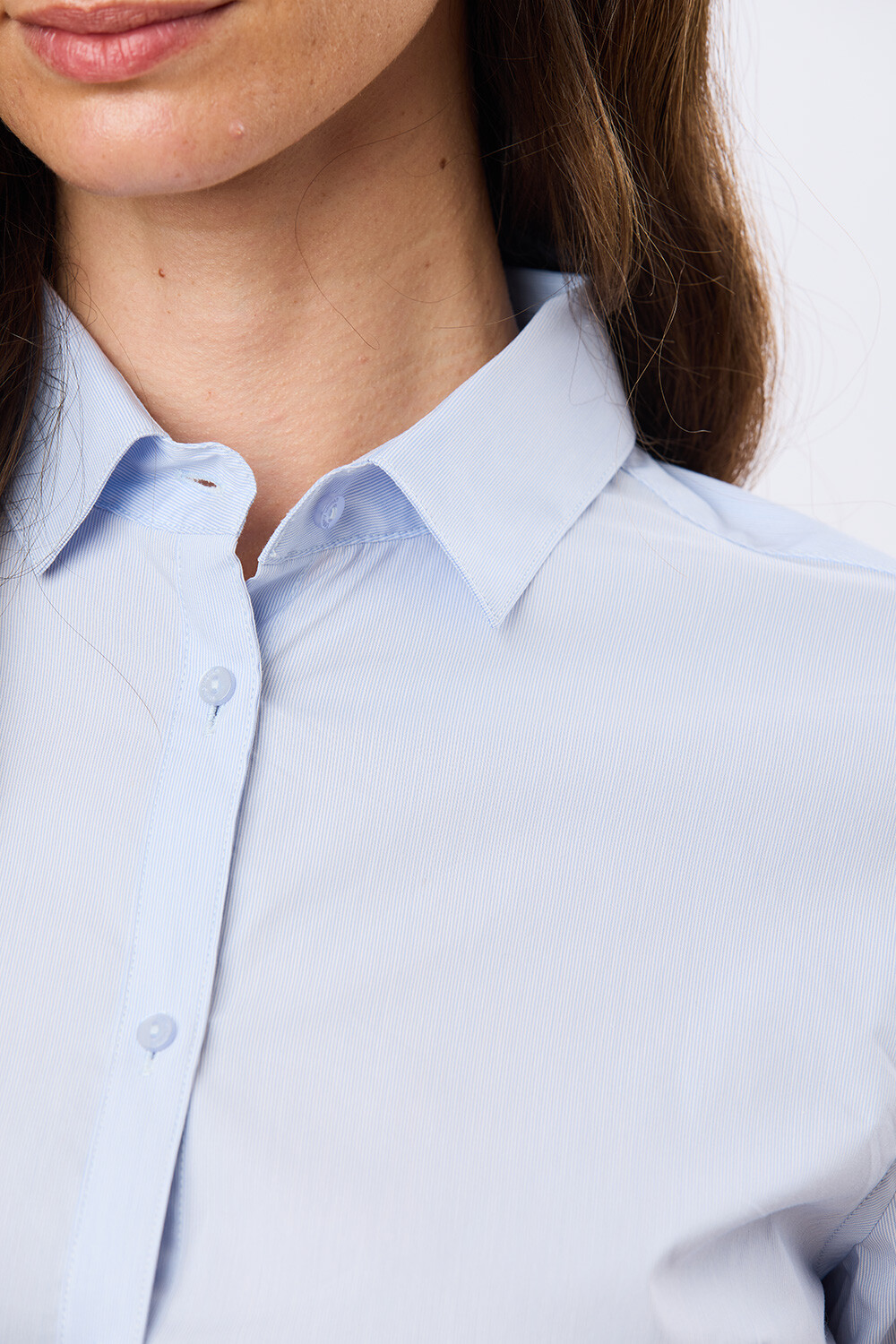 CAMISA RAYADA Celeste