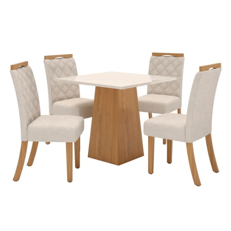 Juego Comedor 4 Sillas Malaga Mdf Juego Comedor 4 Sillas Malaga Mdf