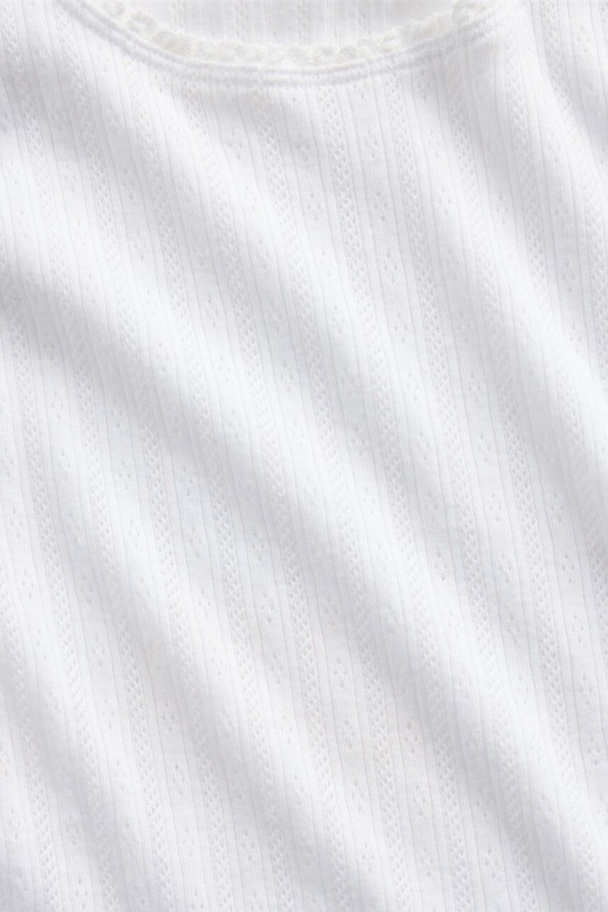 Musculosa Pointelle Mujer Fresh White