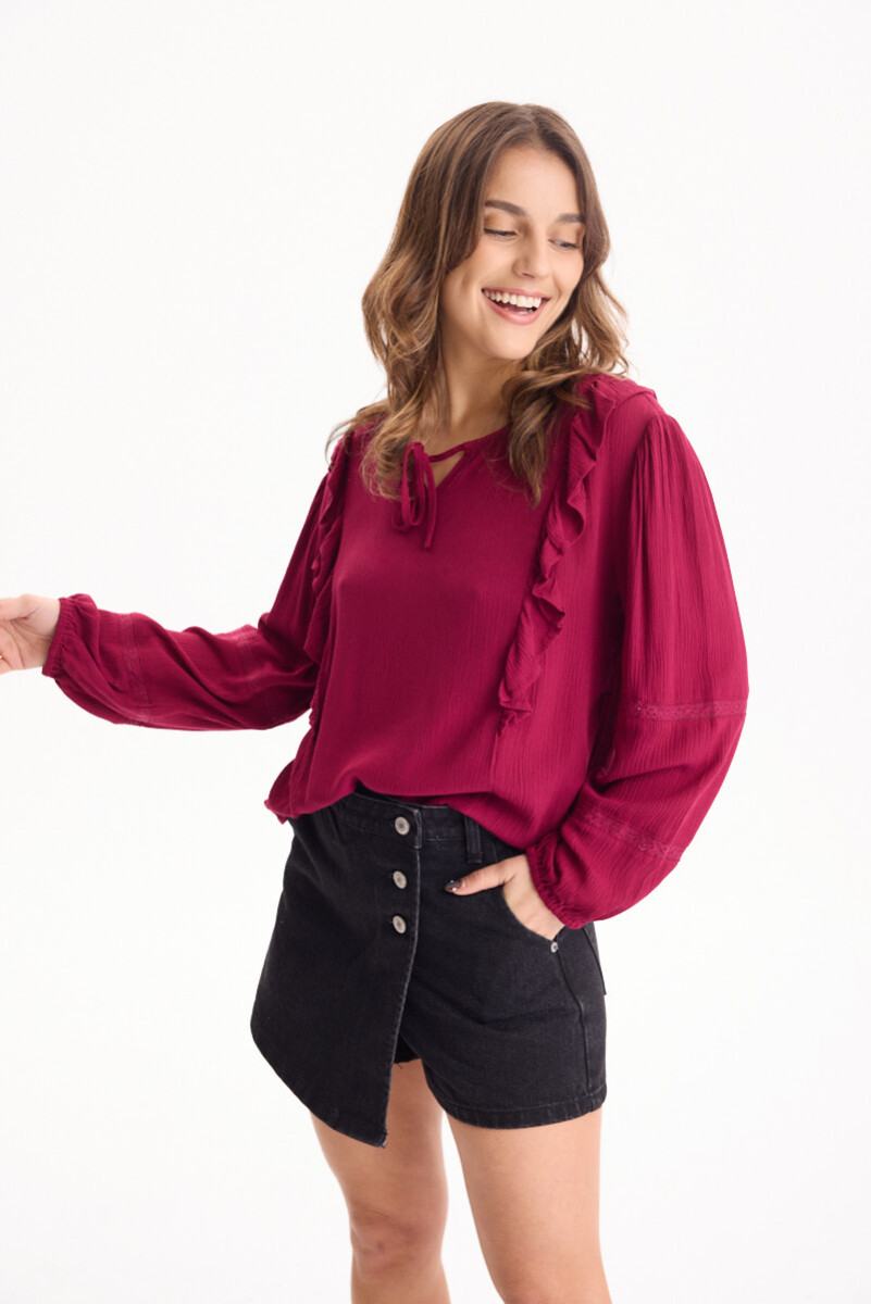 Blusa Kyra - Bordeaux 