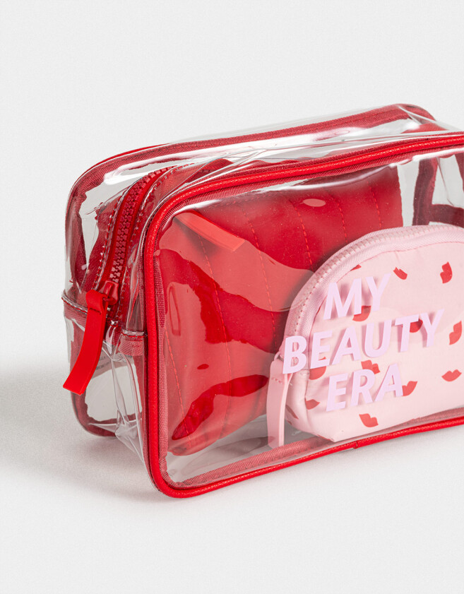 Porta Cosméticos Set De Portacosméticos - Rojo Medio