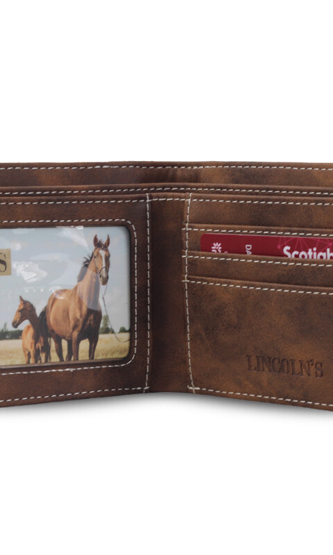 BILLETERA ODIN C/ BORDADO TABACO C/ ACEITUNA