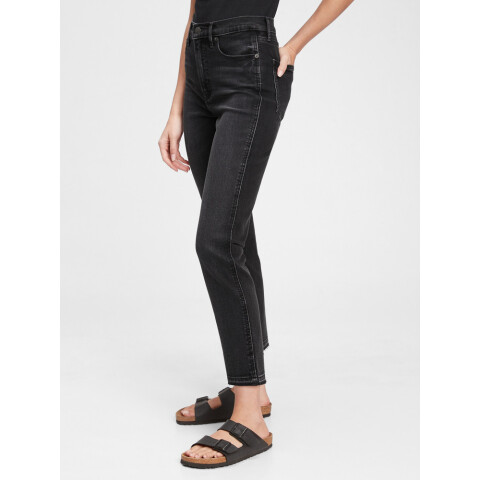 VINTAGE SLIM HR BLK TALLOW LDH WASHED BLACK